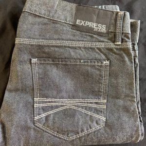 Men's Express Gray Rocco Slim/Straight 34x32 jeans